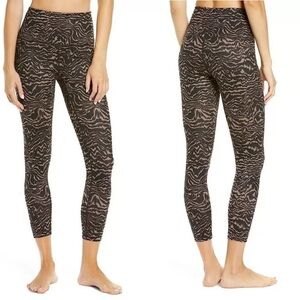 Zella Tan Studio Lite High Waist Leggings Black/Tan  Size Small